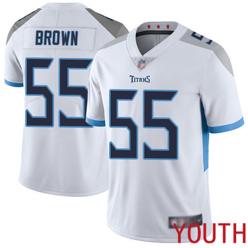 Tennessee Titans Limited White Youth Jayon Brown Road Jersey NFL Football 55 Vapor Untouchable